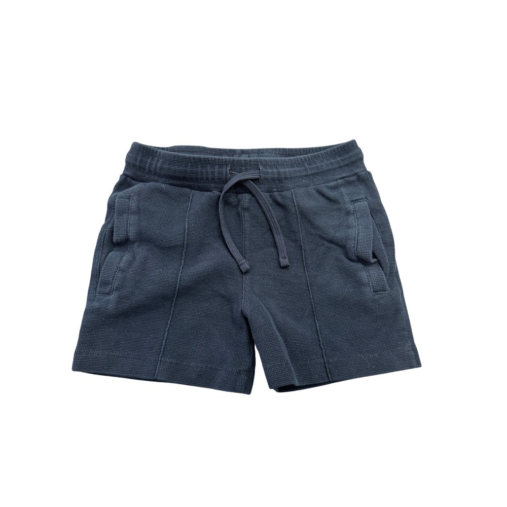Reiss Pluto Jr Boys Navy Blue Waffle Knit Drawstring Elastic Waist Shorts 4-5Y